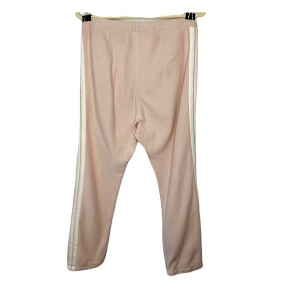 Light Pink Inner Drawstring High Waist Jogger Sweat Pant White Side Stripe M - Picture 1 of 13